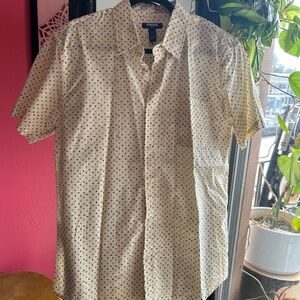 Cream Printed Men's Shirt